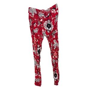 JOSIE NATORI Red and White Floral PJ Pants Size Small